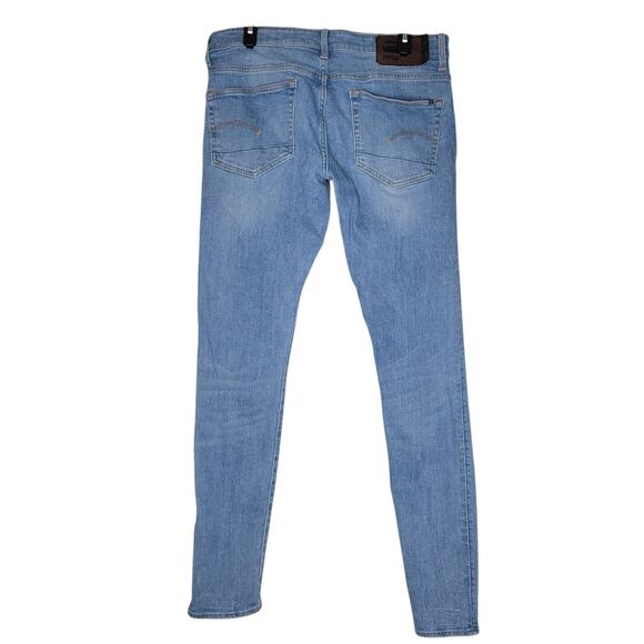 G Star Raw 3301 Skinny Jeans Mens 34 (34x31.5) Medium Stretch Moto Punk Grunge - Picture 2 of 12